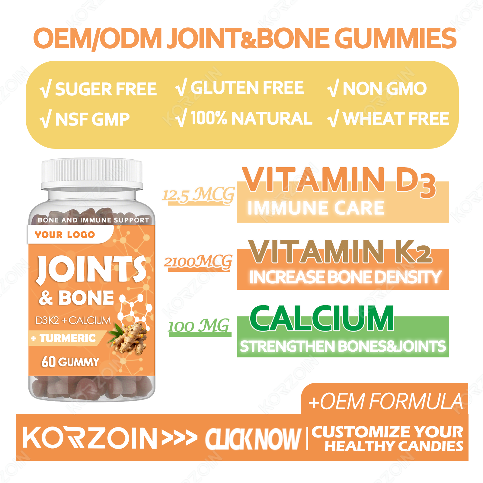 10# OEM/ODM JOINTS & BONE GUMMY