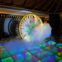 Arche lumineuse LED ZKAI pour festival de musique, support de toile de fond, tunnel de brouillard à jet de métal RGB pour mariages et événements festifs