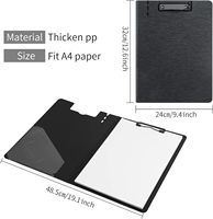 Portapapeles A4 Plegable con Clip, Organizador de Documentos, Portapapeles con Clip para Negocios, Oficina, Escuela, Restaurante