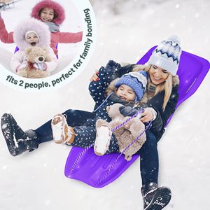 Toboggan en plastique souple <span class=keywords><strong>pour</strong></span> adultes et enfants, idéal <span class=keywords><strong>pour</strong></span> la descente en neige, <span class=keywords><strong>pour</strong></span> 2 personnes maximum, avec poignées de traction - Product Image 6