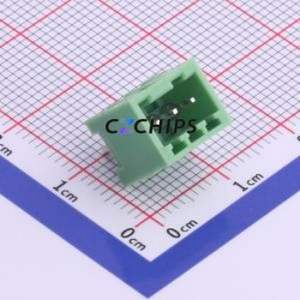 XY2500V-T-2.5-3P Plug-in Terminal Block Through hole,P=2.5mm Connector Board-to-Board / Socket - Closed 1x3P 2.5mm Green - Product Image 1