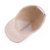 Venta al por mayor Gorras en blanco de 6 paneles de gamuza vegana gorras de béisbol estructuradas gorras de papá logotipo EMB personalizado hebilla gorras deportivas ajustables