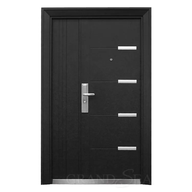 Africa Hot-selling wood color high quality low price single double exterior security steel door price