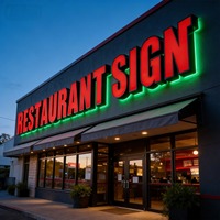 Enseigne lumineuse personnalisée pour extérieur, lettres en relief LED, logo de magasin, signalétique en acrylique et métal, lettres 3D, enseigne lumineuse pour entreprise, boutique, restaurant