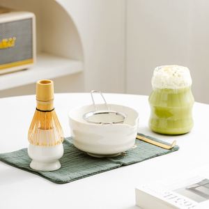 Hot Sale Portable Cups Ceramic Bowl Whisk Complete Kit for Travel Camping Office <b>Matcha</b> <b>Tea</b> Gifts <b>Set</b> - Product Image 1