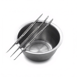 Spatules de modelage dentaire en cire Zahle Beale Lecron allemandes, ensemble de bols de mélange en acier inoxydable, 4 pièces, Classe II, manuel CE - Product Image 1