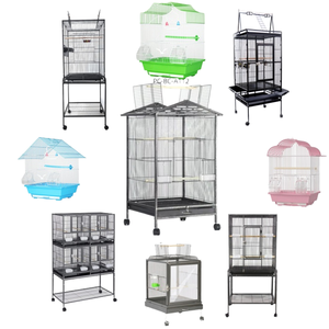 2025 sıcak satış çin büyük antika Metal kuş papağan kafes demir tel çerçeve nefes örgü düğmesi katı Antiqued çelik tel kutusu - Product Image 3