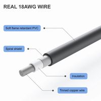 Venta al por mayor 100W Pd Usb Tipo-c Mini Starlink Cable 2M Cable de alimentación de carga impermeable para computadora impresora Android