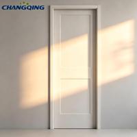 Porte en bois apprêtée blanche de style shaker CHANGQING |   Tailles personnalisées |   Projet en gros |   Noyau solide |   Chambre et Salle de Bain