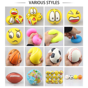 Balle anti-stress en PU en gros de l'usine chinoise, jouet souple promotionnel personnalisé avec logo imprimé, balle à presser en mousse PU certifiée sécurité - Product Image 2