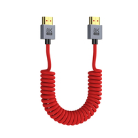 Câble tressé 8K 60Hz 2.1, élastique et extensible, double blindage pour caméra, moniteur, ordinateur portable, téléviseur, projecteur
