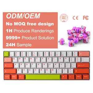 مجموعة DIY من لوحات المفاتيح المبادلة الساخنة QMK ISO Mini ABS RGB 61 مفتاحًا من غشاء Hotswap الميكانيكية المبادلة الساخنة