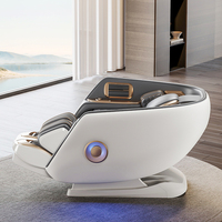 Fauteuil de massage corporel complet 6D à double moteur avec chauffage au graphène, étirement thaïlandais, rail SL, rouleau de massage des pieds SPA