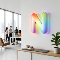 Letrero LED 3D programable ZHILIN con alimentación de CA para uso en oficinas, centros comerciales y hogares