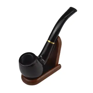 Futeng Ebony wholesale portable wooden smoking pipe custom logo hot selling wood tobacco smoking pipe