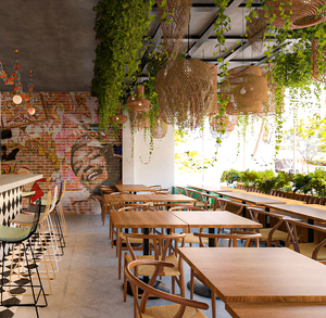 Juego de Muebles de Alta Calidad para Cafetería, Restaurante, Bar, Centro Comercial Moderno, con Superficie de Piedra, Colores Opcionales, Mesas Duraderas y Ecológicas - Product Image 6