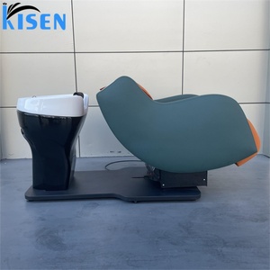 KISEN 2024 Rotatable Black Electric Hairdressing Massage Shampoo Chair <b>Bed</b> with Water Circulation for Sale - Product Image 6