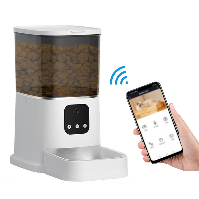 Video Remote Control Smart Feeder Wifi Automatic Cat Food Feeder Automatic Pet Feeder With Camera