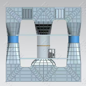 Túnel de Viento Vertical Profesional para Entretenimiento, Construcción de Plástico, Metal y Fibra de Vidrio, para Interiores y Exteriores, Paracaidismo, Hotfun HFFD03 - Product Image 3