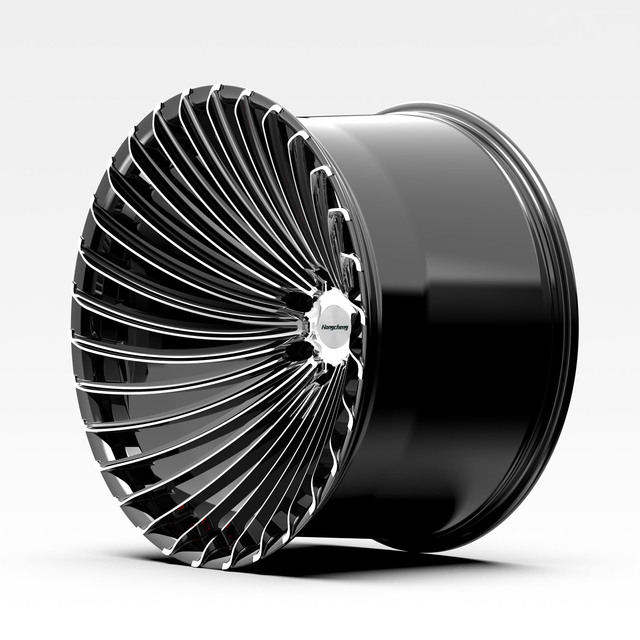 Directional Forged Monoblock 18 19 20 21 22 23 24 Inch  20x10 6x139.7  Deep Black Wheels Brushed Finish Passenger Car Wheels