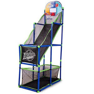 ของเล่นบาสเก็ตบอลแบบตั้งพื้น พลาสติก ใช้ได้ทั้งในบ้านและนอกบ้าน ถอดประกอบได้ อุปกรณ์กีฬาบาสเก็ตบอลสำหรับเด็กเล่น - Product Image 1