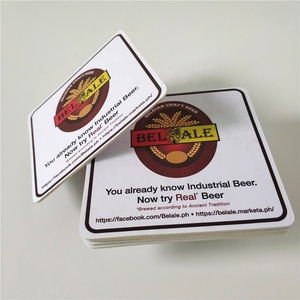 Novelty Customized Design Mini Art <strong>Boards</strong> Square Heavyweight Absorbent Paper Coasters for Drinks for DIY Craft <strong>Mats</strong> Pads - Product Image 3