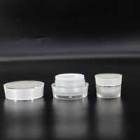 Emballages cosmétiques haut de gamme en acrylique/PS, pots et flacons pour crème (0,2 oz-2 oz) - Finition givrée sérigraphiée, ouverture manuelle