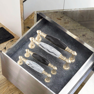 Light Luxury Crystal Zinc Alloy Combination Handles and <strong>Knobs</strong> Kitchen Drawer <strong>Door</strong> Pulls Furniture Cabinet Handle - Product Image 3