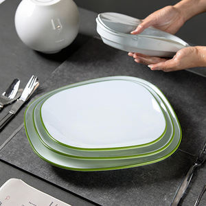 Plaque de mélamine colorée de luxe personnalisable design extraterrestre plat incassable avec logo de protection de l'environnement en plastique - Product Image 3