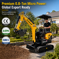 Mini-excavatrice légère et économique, excavatrice de 0,8 tonne, minipelle diesel, minikoparka 0,8T, mini-excavatrice pour la rénovation de maisons et l'aménagement paysager
