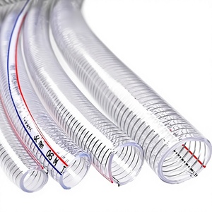 Clear Reinforced PVC Steel Wire <b>Hose</b> for Water Oil Chemical <b>Suction</b> Transfer and Vacuum Applications OEM Brand China - Product Image 2