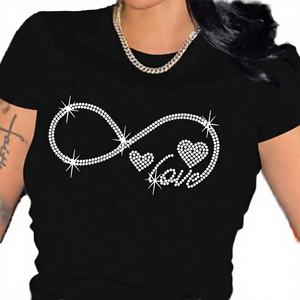 Camisetas de Mujer con Pedrería, Verano, Hechas a Medida, Secado Rápido, Transpirables, Nueva Llegada, Precio Económico - Product Image 2