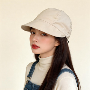 Sombrero de pescador de color sólido, transpirable, de algodón, para protección solar, para mujer, para uso al aire libre - Product Image 3