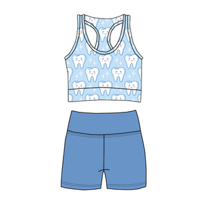 Novedad en Conjunto <span class=keywords><strong>de</strong></span> Yoga <span class=keywords><strong>de</strong></span> Chaleco y Shorts para Niños con Diseños Personalizados - <span class=keywords><strong>Ropa</strong></span> Deportiva <span class=keywords><strong>de</strong></span> Alta Calidad para Niñas - Product Image 4