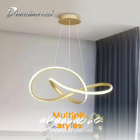 Lustre LED de luxe, lampe suspendue, éclairage de plafond intérieur, salle à manger, décoration de la maison, éclairage en fer anti-éblouissement, vente en gros