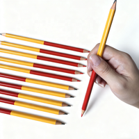 & EN71 crayons standard bicolores de couleur rouge et HB tableau dessin écriture travail du bois bureau et école 7 pouces WHB070 plomb noir
