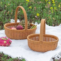 Panier de pique-nique tressé style bohème très tendance, sac fourre-tout pour femme, sac à main de shopping extérieur, couleur personnalisable