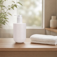 Flacon pompe à lotion HDPE 320 ml avec verrouillage gauche-droite, base ronde et épaule plate pour shampoing et gel douche
