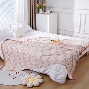 Manta de Bambú Natural con Sensación Fría y Diseño Floral, Tamaño Queen (200x150cm), para Viajes, Oficina, Avión, Cama y Sofá - Product Image 2