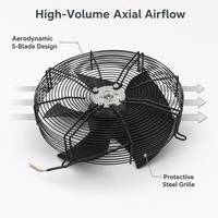Ventilateur axial industriel IP44, lame en acier ignifuge, ventilateur d'évacuation pour le refroidissement des ateliers et des usines