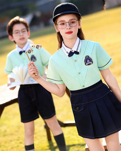 Tenues <span class=keywords><strong>d</strong></span>'été formelles pour l'école, ensembles uniformes vertes pour garçons et filles, costumes de chorale pour enfants de maternelle, idéales pour les photos de groupe - Product Image 2