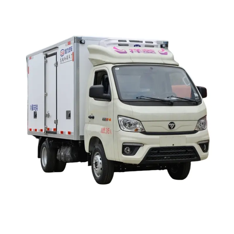 Foton Xiangling M1 essence essence camion réfrigéré 4x2 chine pas cher réfrigérateur camions voiture 122hp