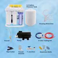 Système de filtration d'eau par osmose inverse (RO) à 6 étapes avec régulation du TDS, débit de 75 GPD, purificateur d'eau alcaline avec réservoir