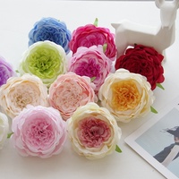 Rosa Rosen und Pfingstrosen Künstliche Blumen in Großpackung Kleine Seidenblumenköpfe für Dekoration, Basteln, Hochzeits-Tischdekoration
