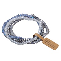 Vente en gros personnalisée de mini-verres de 4 mm pour bracelet pour femmes et filles, perles de cristal colorées, élastiques, faites à la main, forme de boule, motif, 4 pièces/ensemble