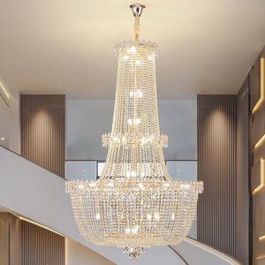 Zèle Éclairage De Mariage Éclairage Décoratif Salon Hall Décor Escalier Grand Long Lustre En Cristal Lumière - Product Image 2