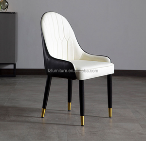 Sillas de Comedor Ajustables y Resistentes de Estilo Moderno de Mediados de Siglo, Tapizadas en Cuero Sintético Vegano Ecológico, con Detalles en Latón - Product Image 2