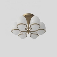 Luxe naturel espagnol albâtre marbre pierre cluster globe suspendu boule ronde suspension lampe Villa intérieur lustre décoratif
