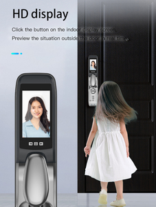 Serrure de porte intelligente Tuya, appels vidéo de haute qualité, œil de chat, empreinte digitale, mot de passe à distance, pour bois, acier, connectivité Wi-<span class=keywords><strong>Fi</strong></span>, <span class=keywords><strong>carte</strong></span> mémoire - Product Image 5