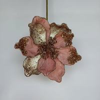 Fleurs de Poinsettia artificielles en polyester faites à la main pour la décoration d'arche de mariage en intérieur, tailles et couleurs personnalisées, fête